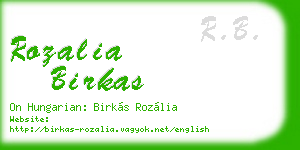 rozalia birkas business card
